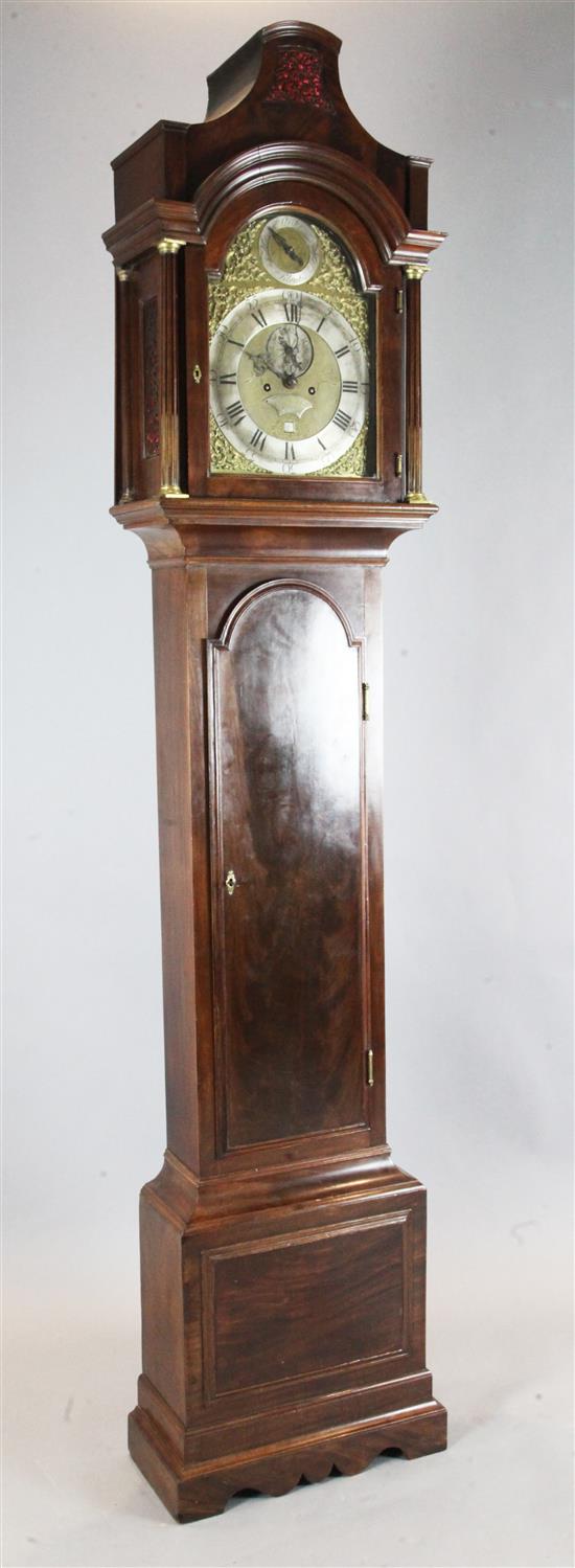 James Brogden of London. A George III mahogany eight day longcase clock, 7ft 10in.